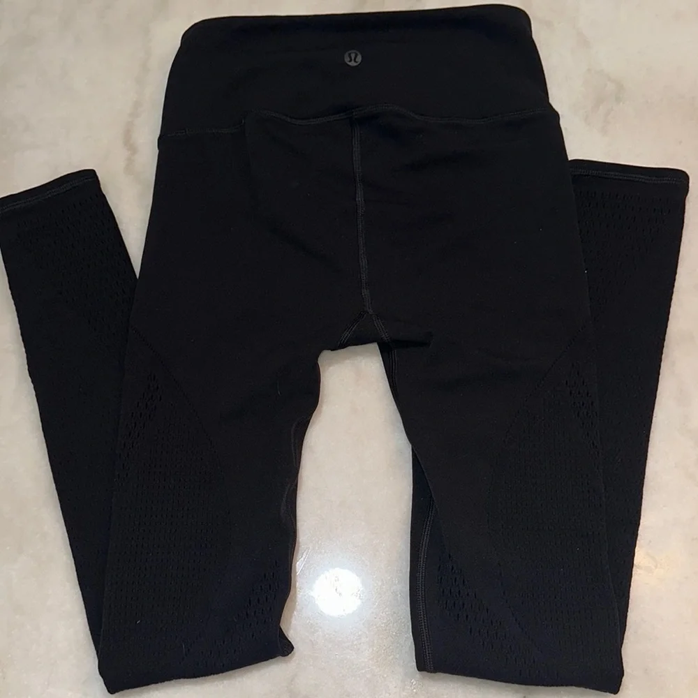 lululemon athletica‎ Black Leggings See Trough Size 4 Essential Bottoms